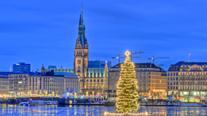 Weihnachten Alster in Hamburg